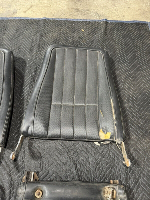 1968-1969 Corvette C3 Seat Covers - All Black Vinyl - Pair For Front Bucket Seats