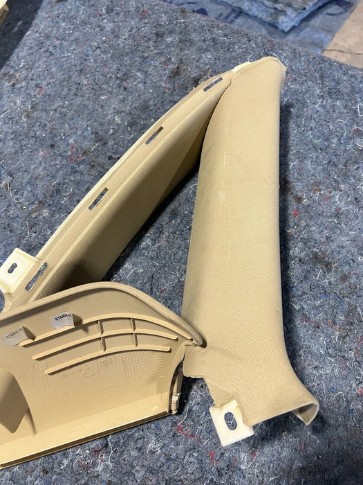 02-12 Audi A4 B6 Sedan Driver Rear C Pillar Trim Seat Belt Cover Tan OEM #224EM