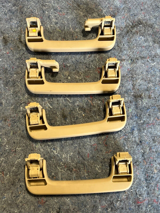 02-12 Audi A4 B6 Sedan Tan Overhead Door Entry Grab Handles 8E0857608C OE #190EM