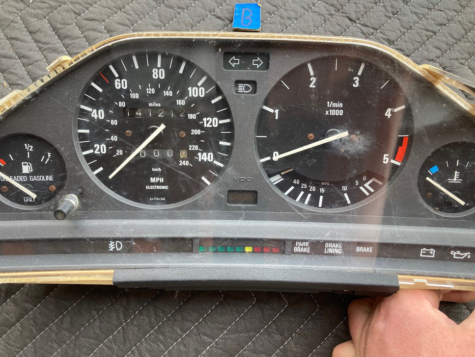 1984-1991 BMW E30 318i 325i 1377313 Manual Gauge Cluster Speedometer OEM #2085M