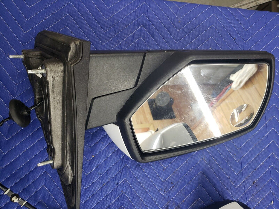 2014 15 16 17 2018 Chevrolet Silverado GMC Sierra Power Mirrors PAIR WHITE