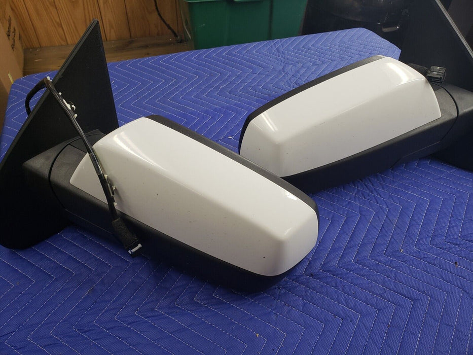 2014 15 16 17 2018 Chevrolet Silverado GMC Sierra Power Mirrors PAIR WHITE