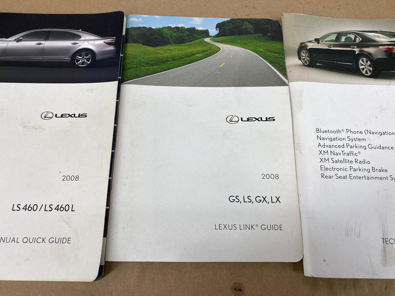 2008 Lexus LS460 LS460L Owners Manual Set Lexus Link Guide OEM #2748E