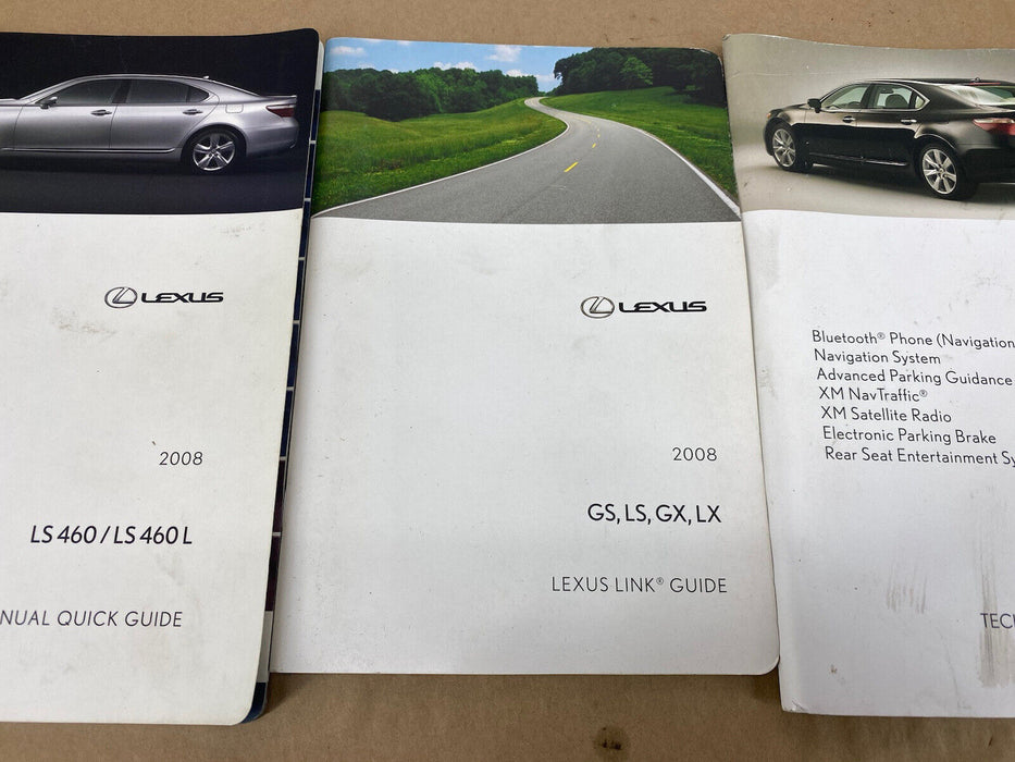 2008 Lexus LS460 LS460L Owners Manual Set Lexus Link Guide OEM #2748E