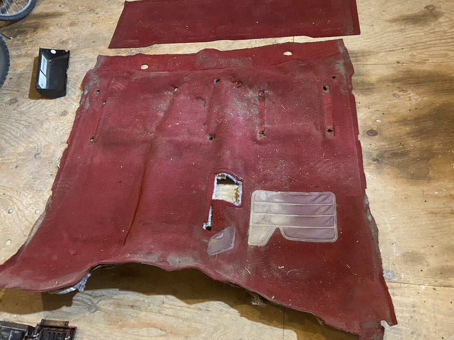 88-98 Chevy Silverado GMC Floor Carpet Set Front & Rear OEM Maroon Red #398E