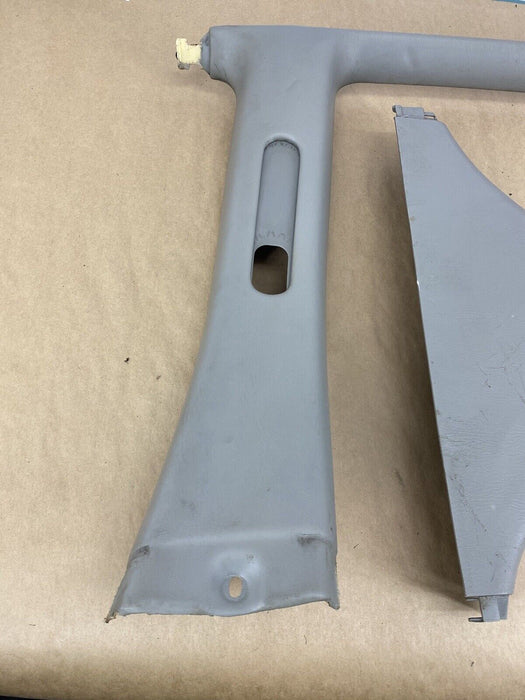 1997-2001 Lexus ES300 Right Pass B Pillar Seat Belt Adjuster Trim Gray #2335E