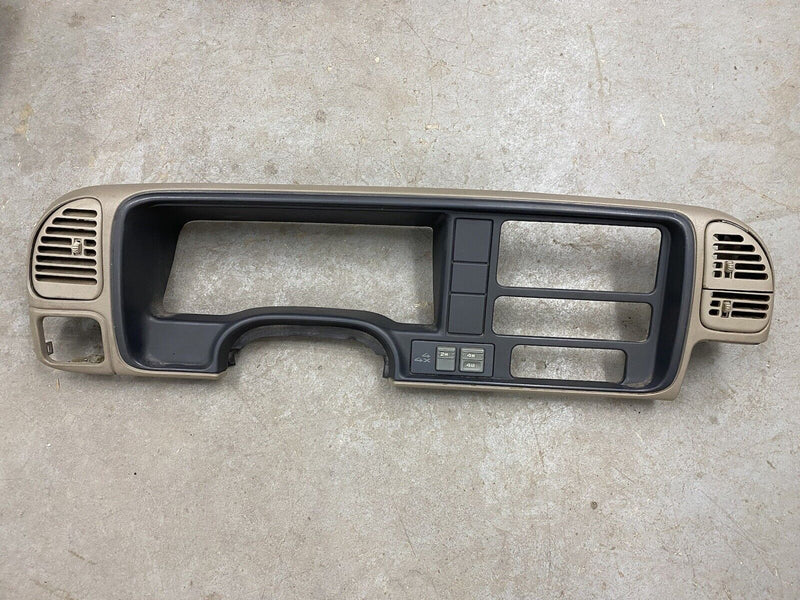 95-99 Chevy Silverado C/K Suburban Gauge Cluster Surround Trim Tan Gray #2491EJ