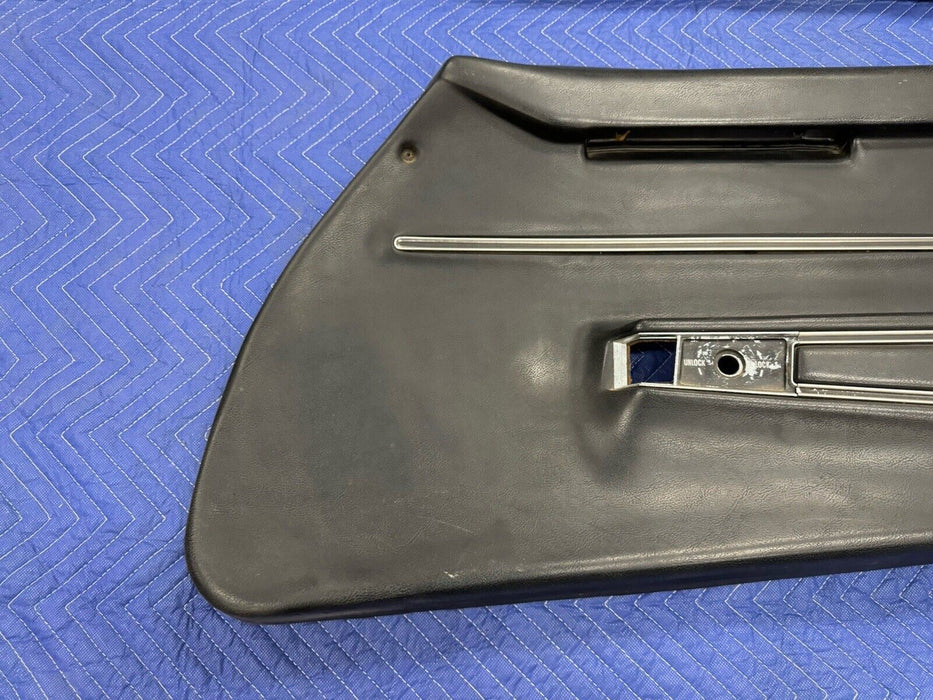 1968-1977 Corvette C3 Left & Right Black Door Card Panel Power w/Trim OEM #3226E