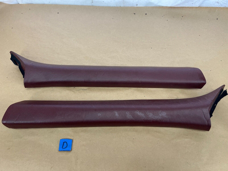 1979-1985 Mercedes 300SD W126 Pair Left + Right Maroon A-Pillar Trim OEM #300EM