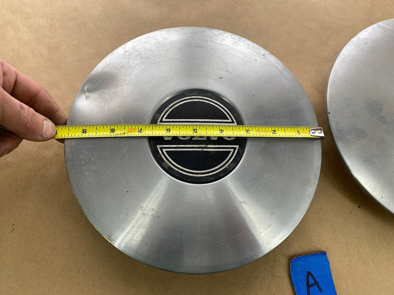 Volvo 740 Hub Cap Center Caps 1325908 OEM 9 5/8” Diameter Pair #2708E