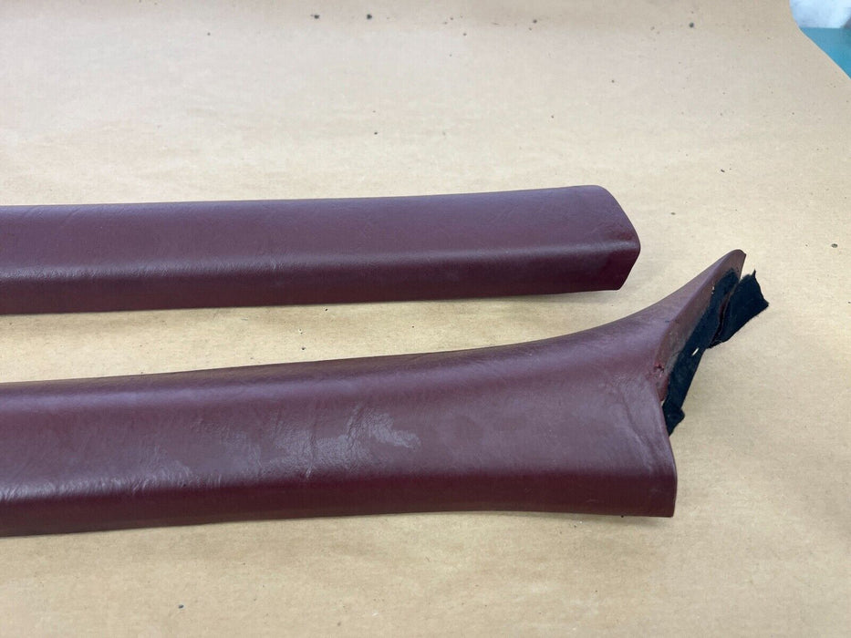 1979-1985 Mercedes 300SD W126 Pair Left + Right Maroon A-Pillar Trim OEM #300EM