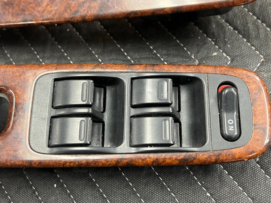 1995-1998 Acura TL LH & RH Front Door Wood Panel Trim Window Switches OEM #803EM