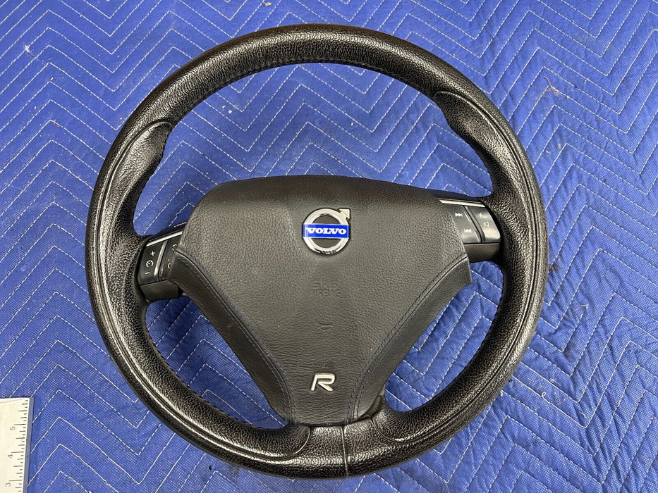 2005-2007 Volvo S60R V70R Steering Wheel Assembly Blue Emblem 30776480 OE#1033EM