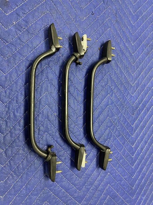 BMW E30 318i 325i Headliner Black Grab Handle Set Overhead Trim OEM #3061E