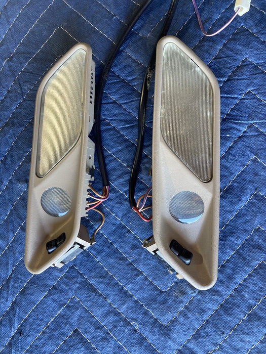 1986-1994 BMW 7 Series E32 Interior Map Reading Lights Pair Ceiling OEM #1010M