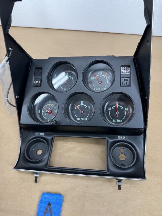 1968 Corvette C3 Early Small Gauge Center Dash Bezel Set Black OEM *NICE* #3243E