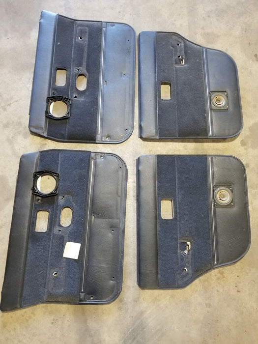 1986-1993 Volvo 240 242 244 245 Front & Rear Door Card Set Charcoal OEM #99AN