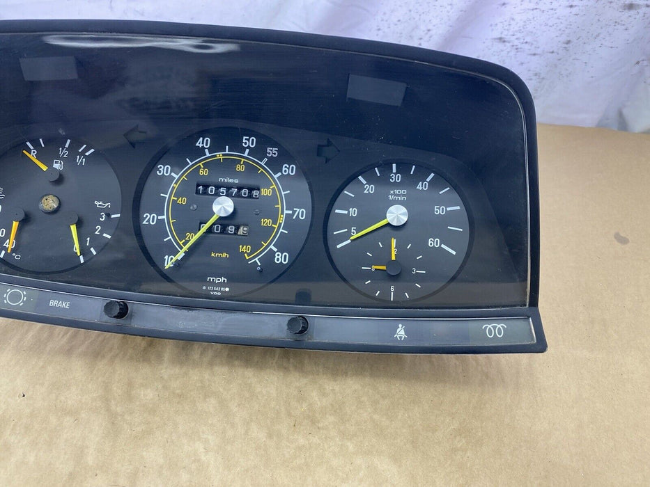 Mercedes Benz W123 Instrument Gauge Cluster 87001123 105k Miles OEM #2495EJ