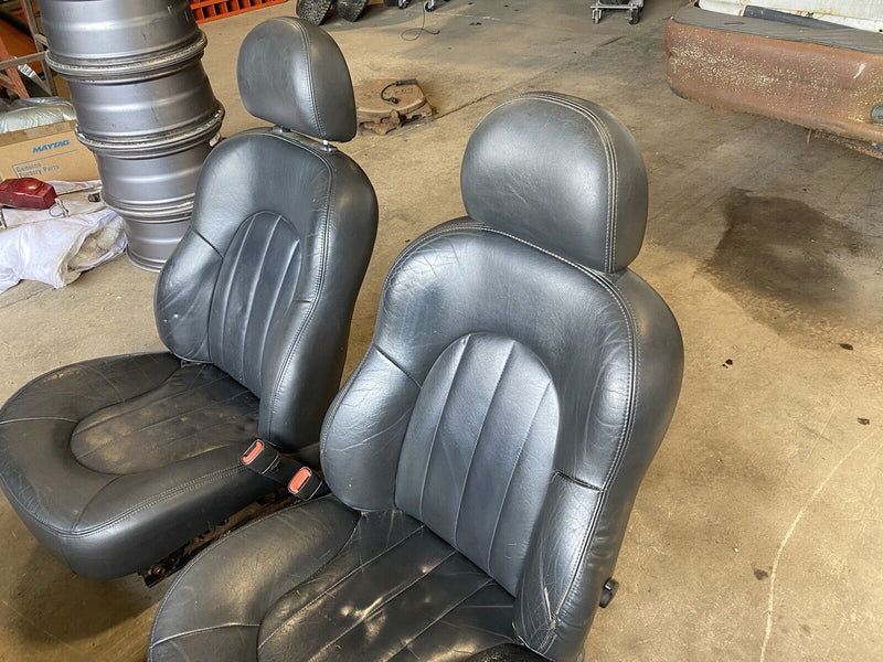 2001-2004 Chrysler 300M RH & LH Front Black Leather Power Bucket Seats OEM #56MC