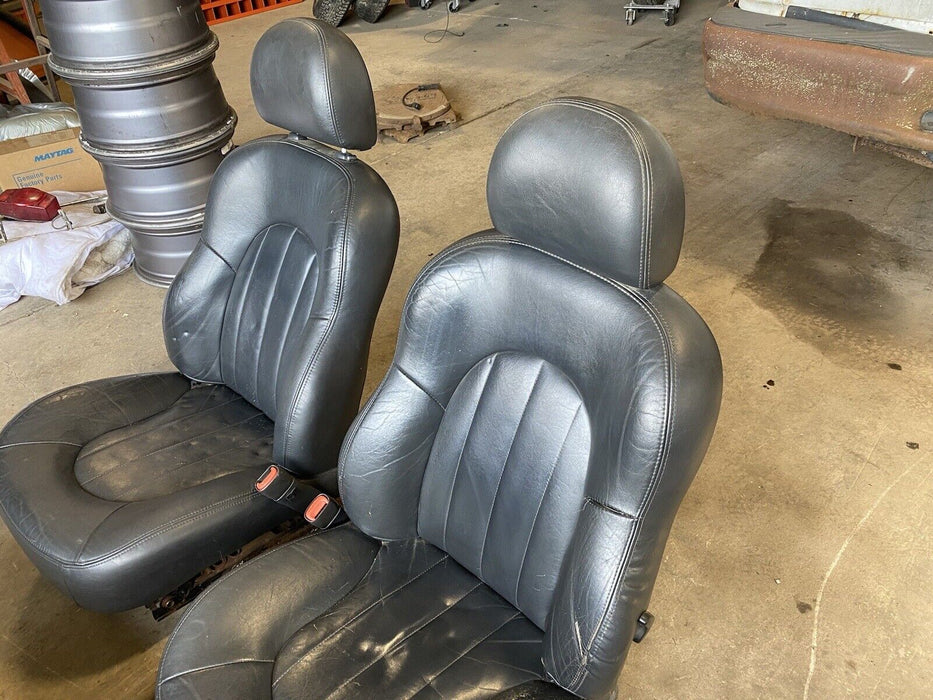 2001-2004 Chrysler 300M RH & LH Front Black Leather Power Bucket Seats OEM #56MC