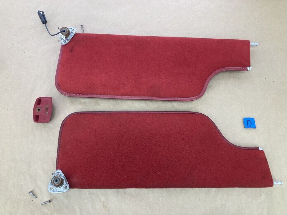 1976-1979 Cadillac Seville Sun Visors Set LH RH Red Shade Pair Left Right #1781M