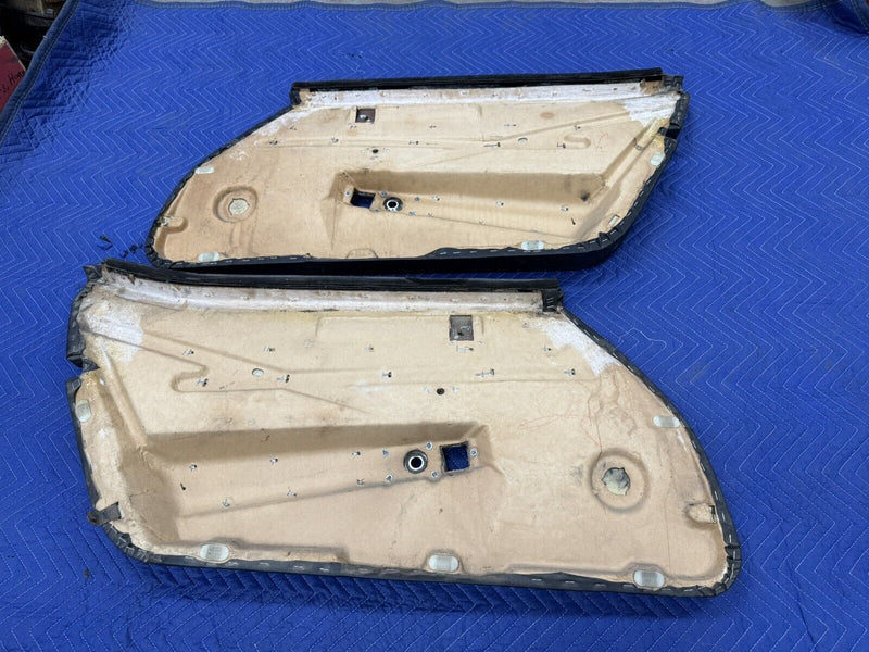 1968-1977 Corvette C3 Left & Right Black Door Card Panel Power w/Trim OEM #3227E