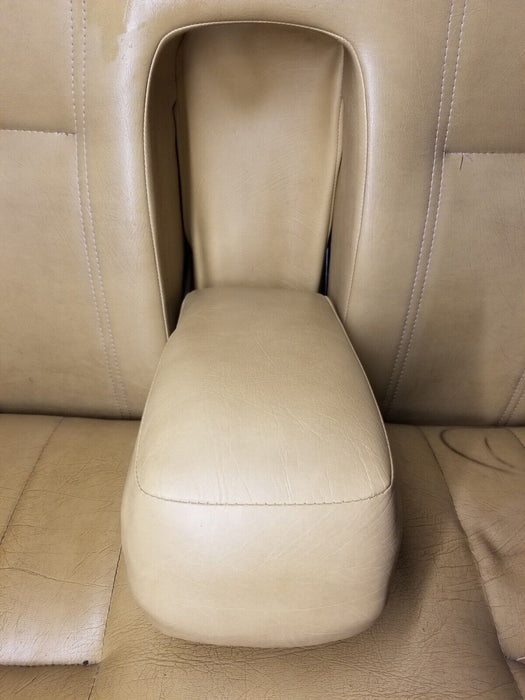 Volvo 240 245 Rear Vinyl Tan Seat Bench Upper & Lower Cushion & Armrest #2657E