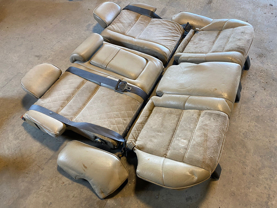 94-00 Volvo 850 850R V70 V70R XC Tan Rear Seat Leather Alacantara Stitched #426E