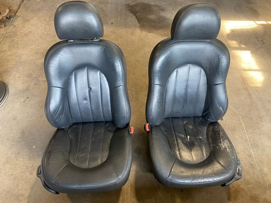 2001-2004 Chrysler 300M RH & LH Front Black Leather Power Bucket Seats OEM #56MC