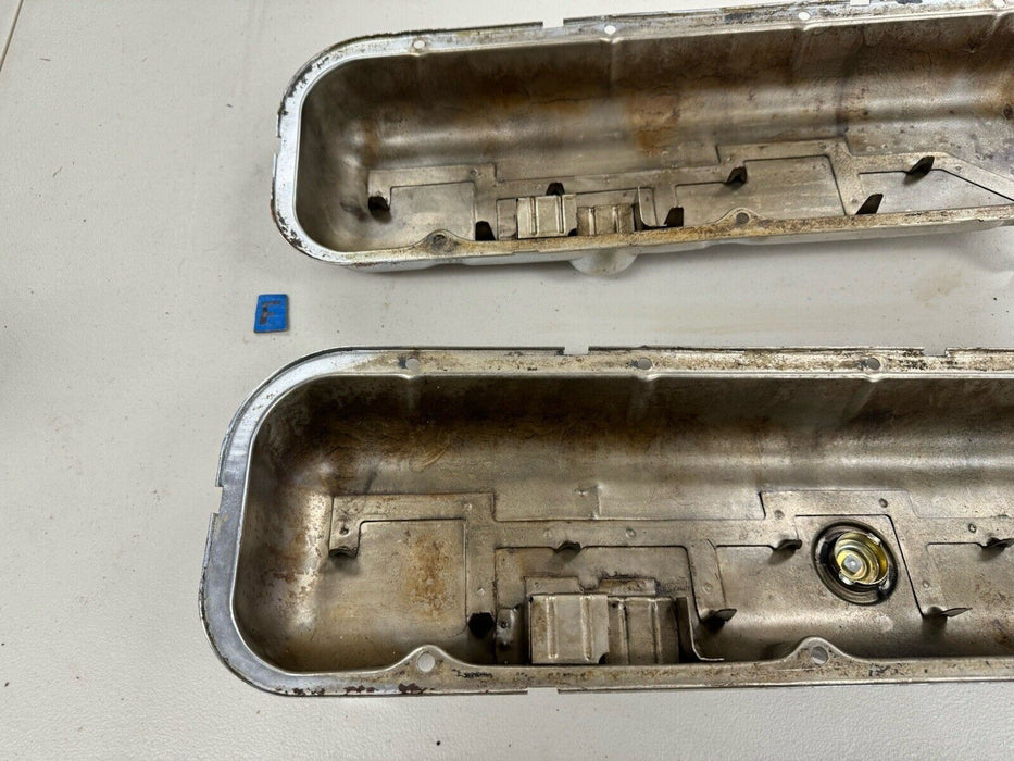 1965-1974 Corvette C3 GM 427 Big Block BBC Valve Covers Chrome Pair OEM #3274E