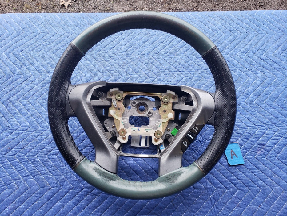 2003-2006 Honda Element Steering Wheel Green Leather Stitch #999CN