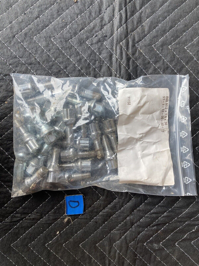 1982-1994 BMW E30 318i 325i M12 17mm Wheel Lug Bolts Nuts Lot Chrome #2312M