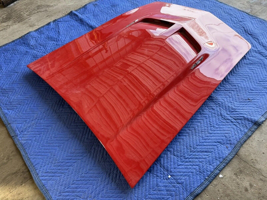 1968-1972 Corvette C3 Fiberglass Hood w/Latches Red OEM 427 Big Block #3205E