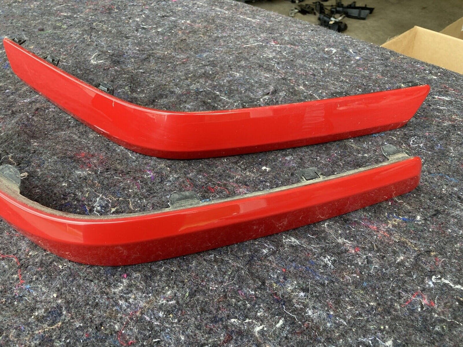 2005-07 Volvo S60R S60 V70 R Left Right Bumper Trim Red Pair 08607456 OEM #1213M