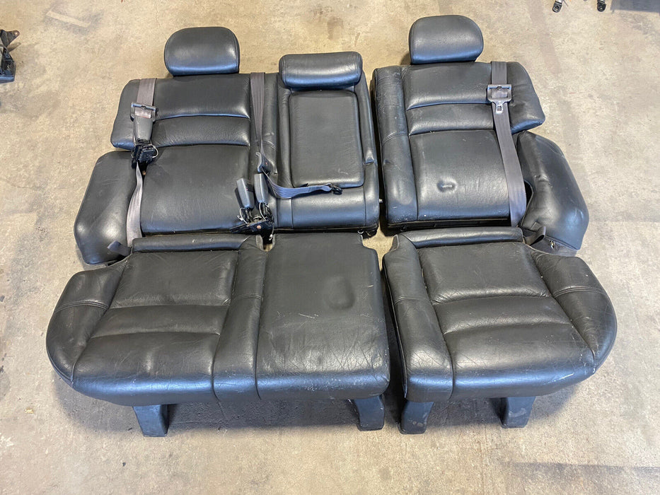 1998-00 Volvo V70 V70XC C70 S70 Rear Seat Set Charcoal Leather OEM Upper #1026E