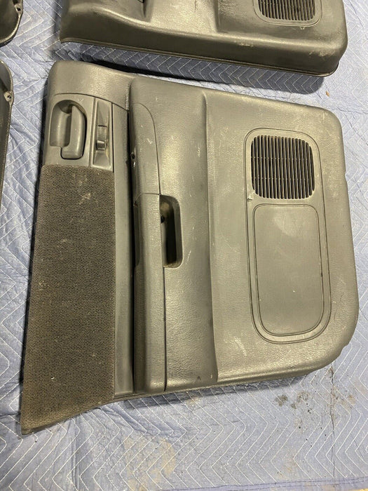 2001-2004 Dodge Dakota Front & Rear Door Card Panel Set Dark Gray L R OEM #2469E