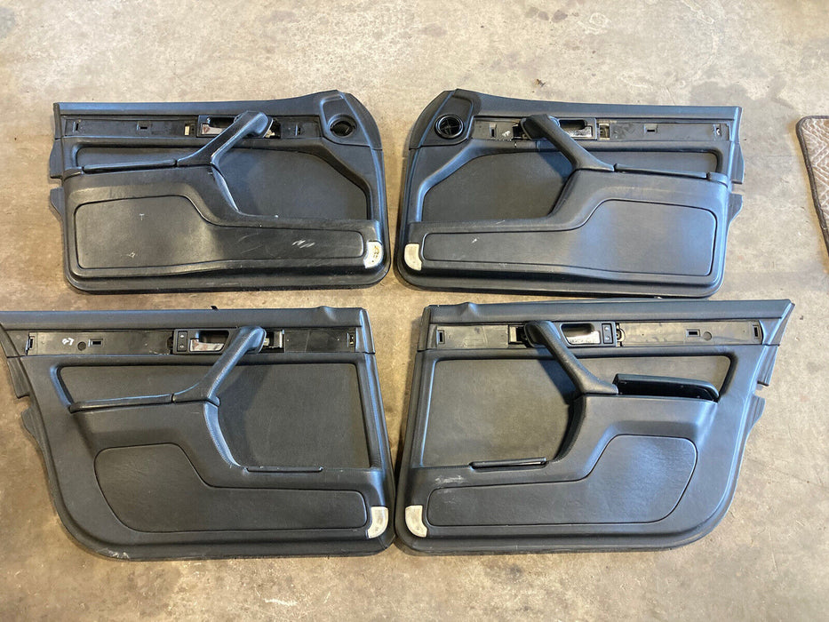 1986-1994 BMW 7 Series E32 Door Cards Black Set Or 4 Panels Interior OEM #816M