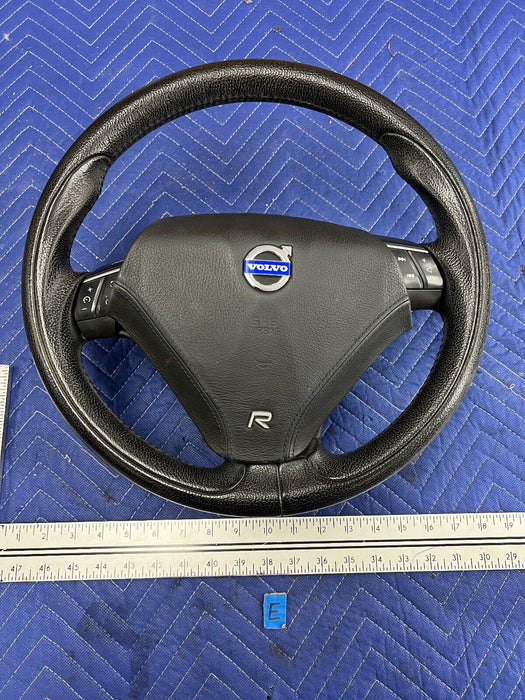 2005-2007 Volvo S60R V70R Steering Wheel Assembly Blue Emblem 30776480 OE#1033EM