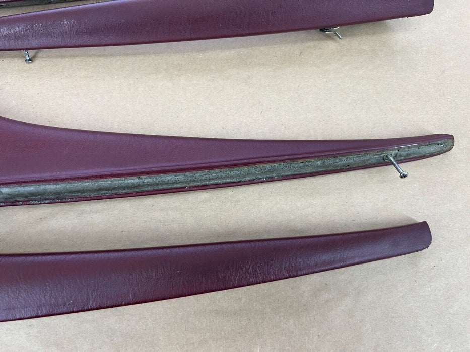 1979-1985 Mercedes 300SD W126 Set of Front Rear L + R Maroon Door Trim OEM#275EM