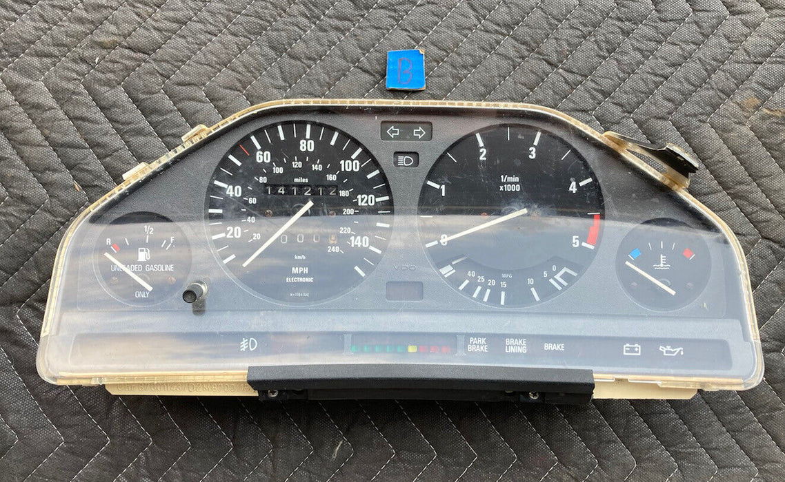 1984-1991 BMW E30 318i 325i 1377313 Manual Gauge Cluster Speedometer OEM #2085M