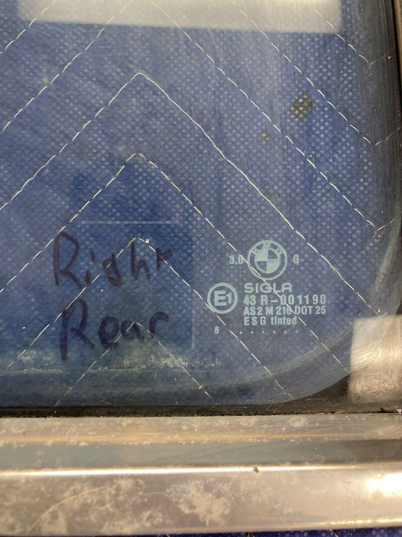 1984-1991 BMW 318i 325i E30 Passenger Rear Window Coupe Right Glass OEM #2583M