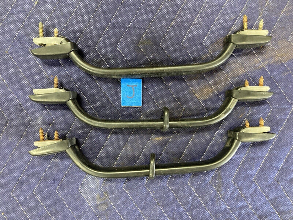 1984-1991 BMW 318i 325i E30 Headliner Black Grab Handle Set Overhead Trim #2618M