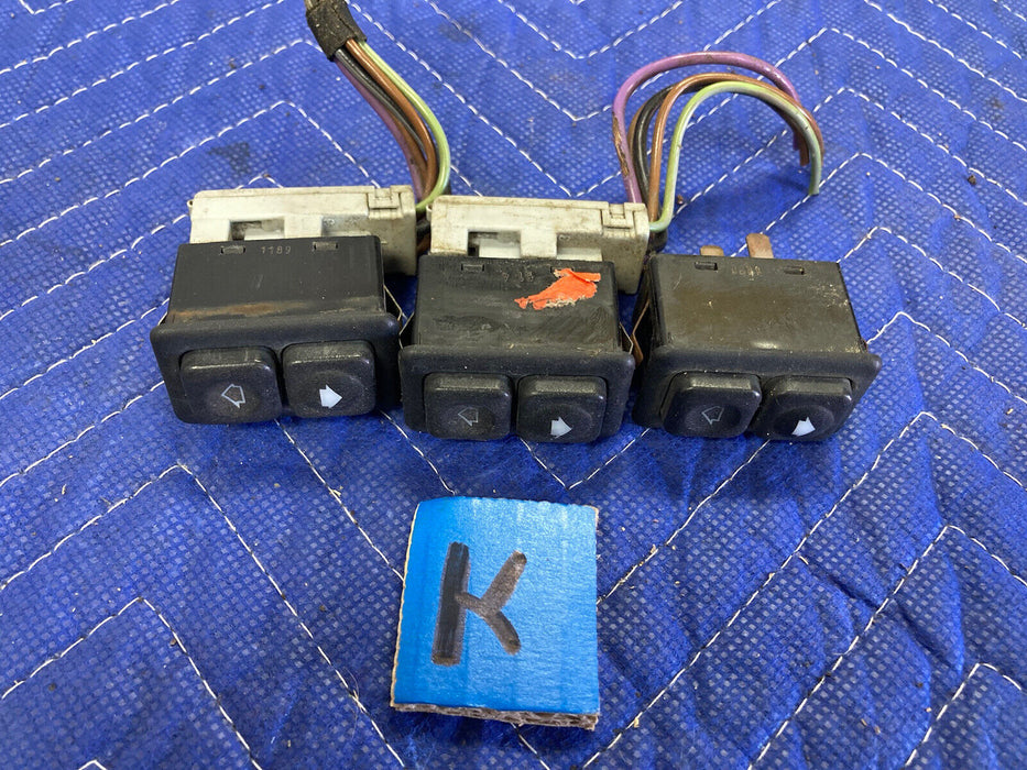 1984-1991 BMW 318i 325i E30 Set Of 3 Window Switch Button 1378938 OEM #2542M