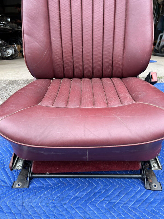 1979-1985 Mercedes 300SD W126 Front Leather Bucket Seats w/ Arm Rests OEM #320EM