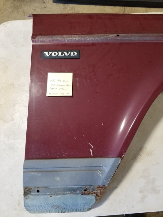 1986 - 1993 Volvo 240 242 244 245 Passenger Front Fender Maroon #1AN