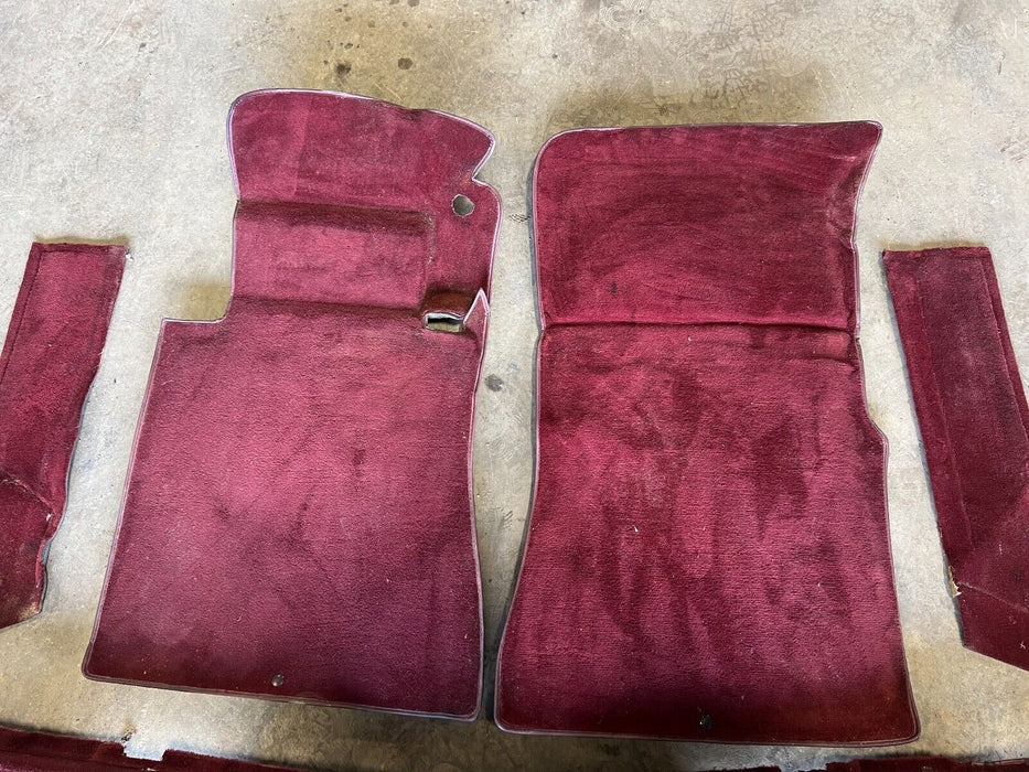 1979-85 Mercedes 300SD W126 Maroon Interior Molded Carpet Full Set OEM #440EM