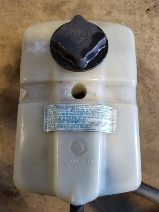 1986-1993 Volvo 240 242 244 245 Coolant Overflow Jug OEM #106AN