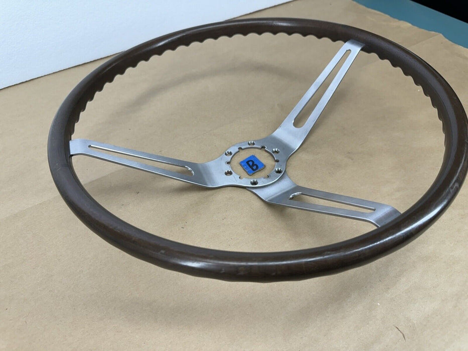 1963-1968 Corvette C2 C3 Walnut Wood Steering Wheel 3 Spoke OEM *NICE* #3241E