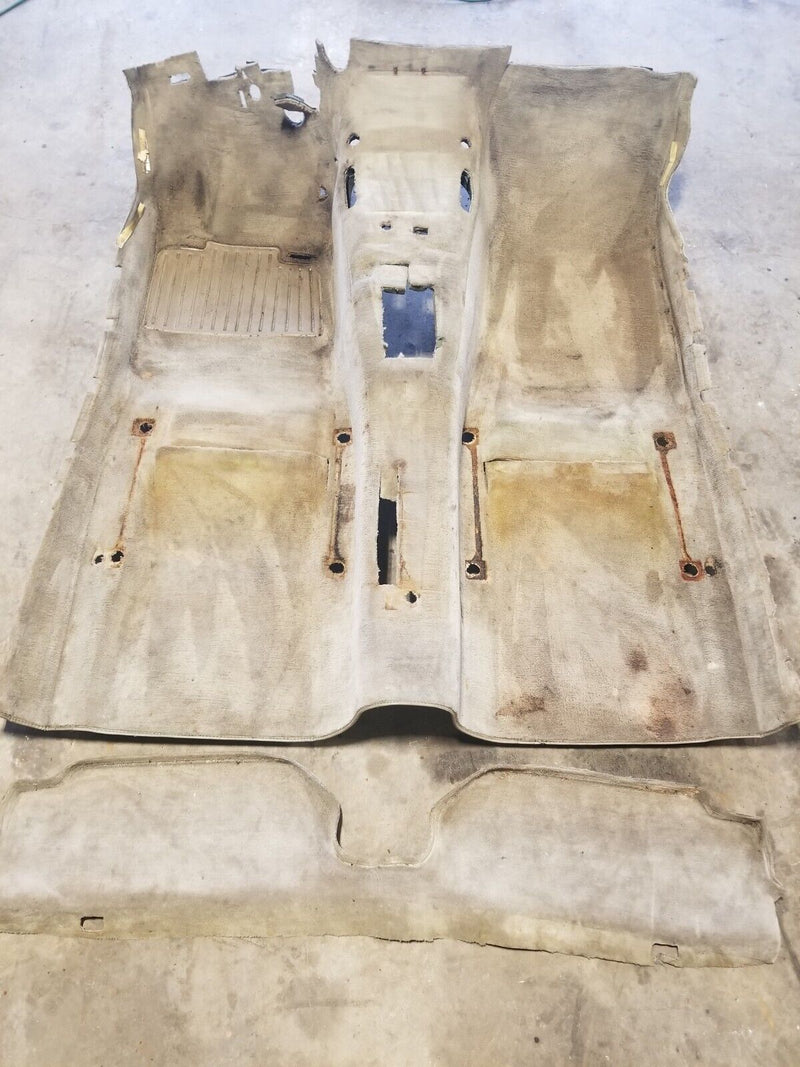 1984-93 BMW E30 318i 325i BEIGE VINTAGE CARPET SET FLOOR OEM #CN605