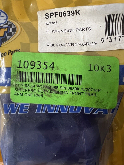 1975-1993 Volvo 240 Poly Front Trailing Rod Bushing Kit SuperPro IPD #3195E